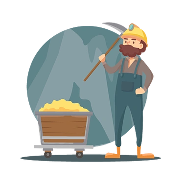A worker inspecting mining equipment in a large-scale mining farm.