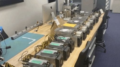 Vast mining farm with numerous rigs operational