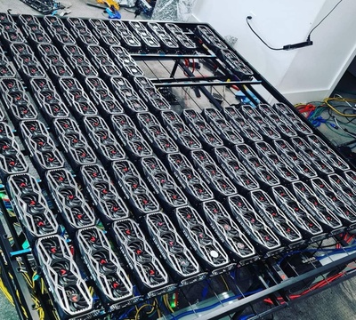 A modern mining farm using solar power.