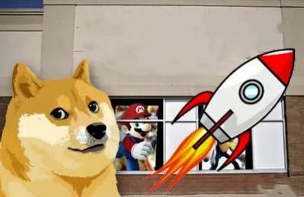 A vibrant Dogecoin symbol representing affordable mining setups